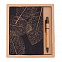 Набор блокнота Porto с ручкой, коричневый с логотипом в Самаре заказать по выгодной цене в кибермаркете AvroraStore