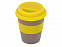 Стакан с силиконовой крышкой Café, желтый с логотипом в Самаре заказать по выгодной цене в кибермаркете AvroraStore