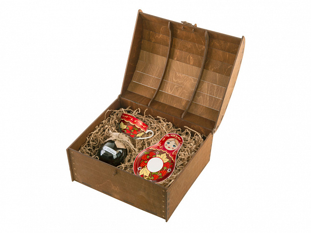 Подарочный набор: чайная пара, варенье из сосновых шишек с логотипом в Самаре заказать по выгодной цене в кибермаркете AvroraStore