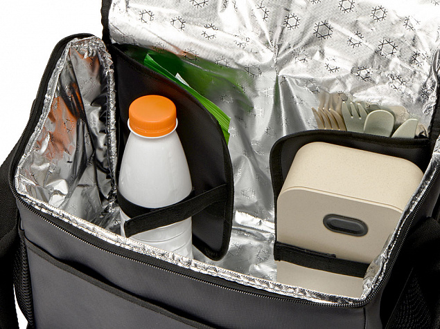 Раскладывающаяся сумка-холодильник Cool, черный с логотипом в Самаре заказать по выгодной цене в кибермаркете AvroraStore