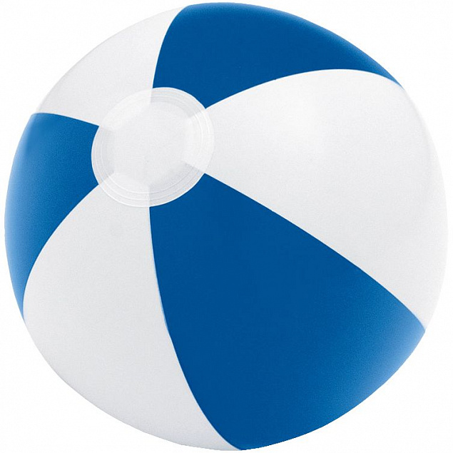 Надувной пляжный мяч Cruise, синий с белым с логотипом в Самаре заказать по выгодной цене в кибермаркете AvroraStore