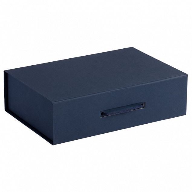 Коробка Case, подарочная, синяя с логотипом в Самаре заказать по выгодной цене в кибермаркете AvroraStore