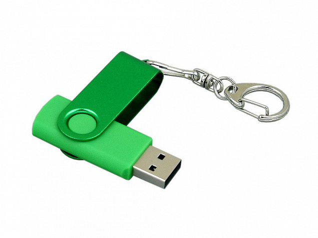 USB 3.0- флешка промо на 128 Гб с поворотным механизмом и однотонным металлическим клипом с логотипом в Самаре заказать по выгодной цене в кибермаркете AvroraStore