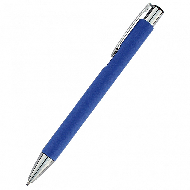 Ручка &quot;Ньюлина&quot; с корпусом из бумаги, синий с логотипом в Самаре заказать по выгодной цене в кибермаркете AvroraStore