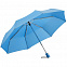 Зонт складной AOC, голубой с логотипом в Самаре заказать по выгодной цене в кибермаркете AvroraStore