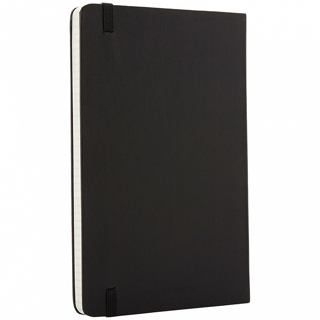 Записная книжка Moleskine Classic Large, в клетку, черная с логотипом в Самаре заказать по выгодной цене в кибермаркете AvroraStore