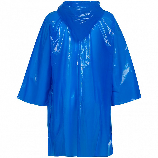 Дождевик-плащ CloudTime, синий с логотипом в Самаре заказать по выгодной цене в кибермаркете AvroraStore