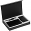 Коробка Silk с ложементом под ежедневник, аккумулятор и ручку, черная с логотипом в Самаре заказать по выгодной цене в кибермаркете AvroraStore
