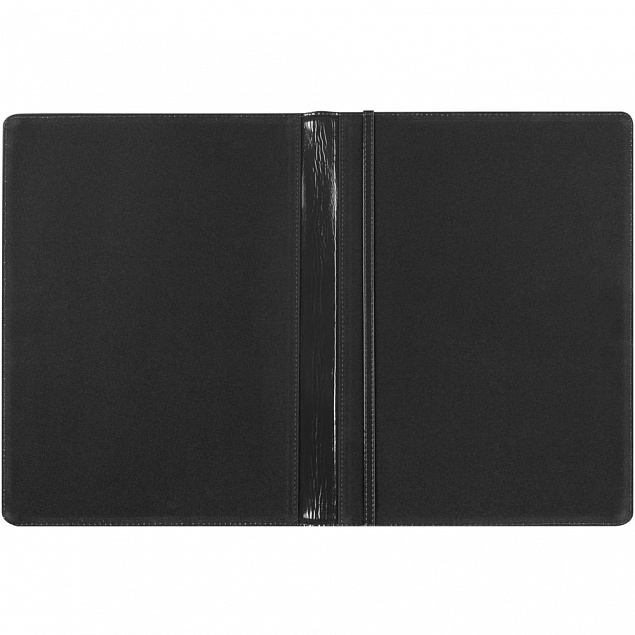 Папка Luxe, черная с логотипом в Самаре заказать по выгодной цене в кибермаркете AvroraStore