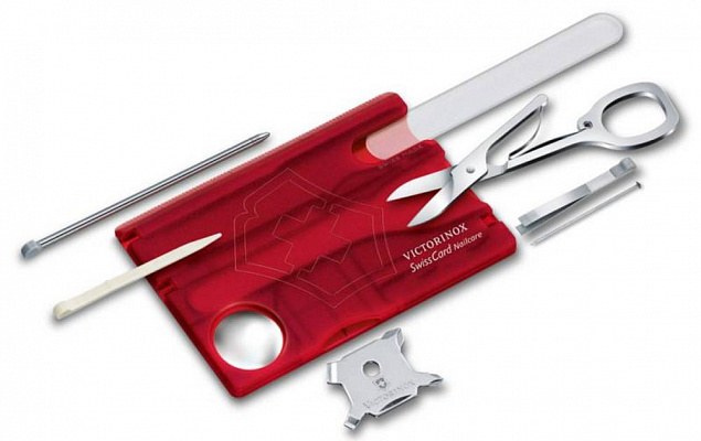 Набор инструментов SwissCard Nailcare, красный с логотипом в Самаре заказать по выгодной цене в кибермаркете AvroraStore