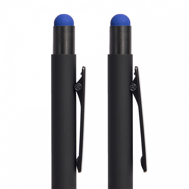 Ручка шариковая FACTOR BLACK со стилусом с логотипом в Самаре заказать по выгодной цене в кибермаркете AvroraStore