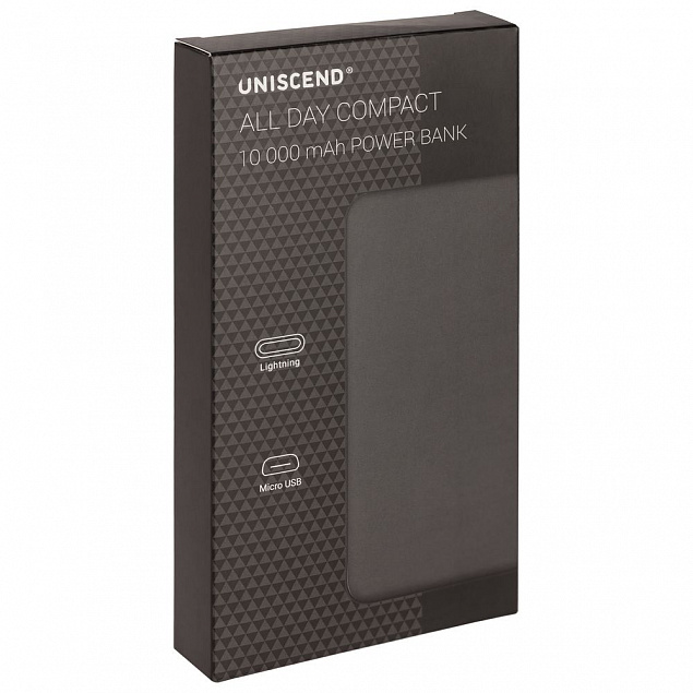 Внешний аккумулятор Uniscend All Day Compact 10 000 мAч, белый с логотипом в Самаре заказать по выгодной цене в кибермаркете AvroraStore