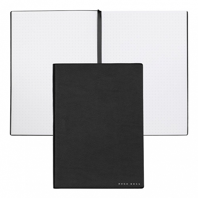 Блокнот Hugo Boss Essential Storyline, черный с логотипом в Самаре заказать по выгодной цене в кибермаркете AvroraStore