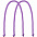 Ручки Corda для пакета M, сиреневые с логотипом в Самаре заказать по выгодной цене в кибермаркете AvroraStore