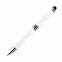Шариковая ручка Arctic, белая/синяя с логотипом в Самаре заказать по выгодной цене в кибермаркете AvroraStore