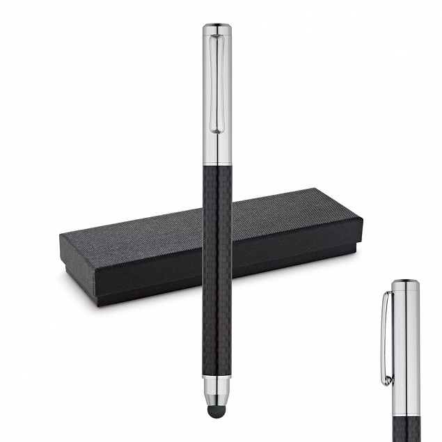 Ручка с покрытием Soft Touch Alicante, черная с логотипом в Самаре заказать по выгодной цене в кибермаркете AvroraStore