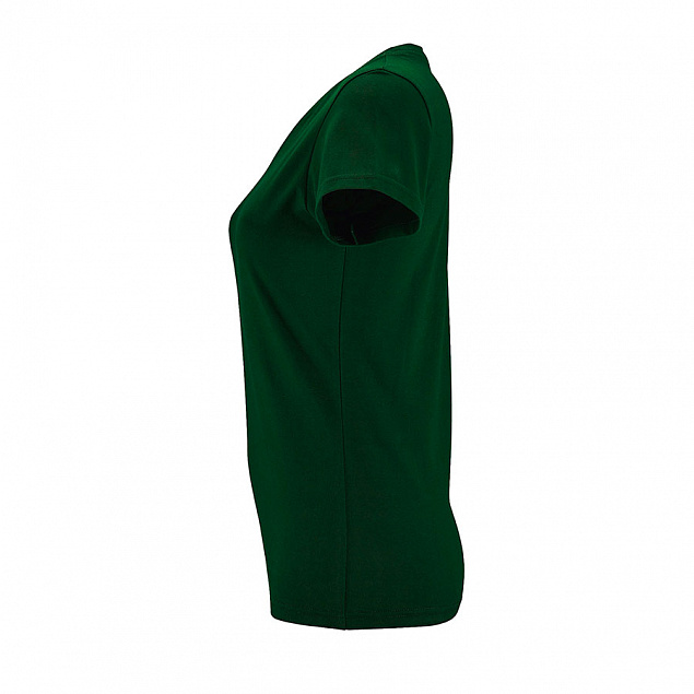 Футболка женская IMPERIAL WOMEN XL тёмно-зелёный 100% хлопок 190г/м2 с логотипом в Самаре заказать по выгодной цене в кибермаркете AvroraStore