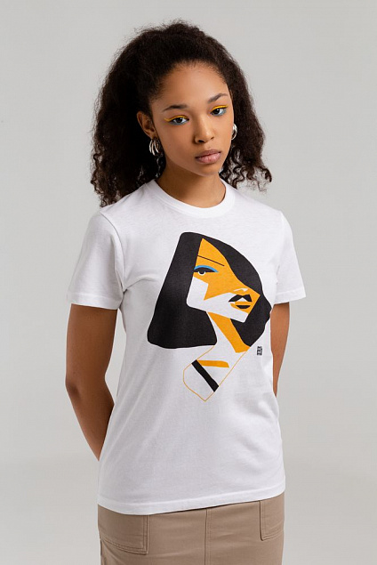 Футболка женская «Меламед. Sophie Ellis-Bextor», белая с логотипом в Самаре заказать по выгодной цене в кибермаркете AvroraStore