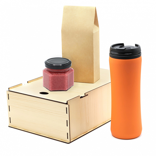 Подарочный набор Ирвин, оранжевый (черный чай, мед с фундуком и какао) с логотипом в Самаре заказать по выгодной цене в кибермаркете AvroraStore
