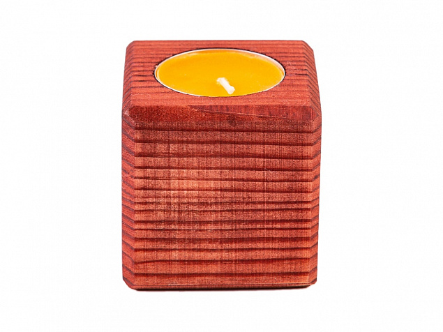 Свеча в декоративном подсвечнике Апельсин с логотипом в Самаре заказать по выгодной цене в кибермаркете AvroraStore