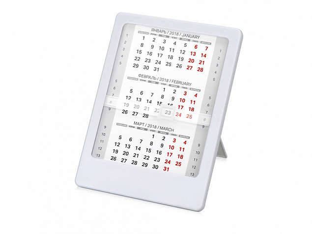 Календарь Офисный помощник, белый с логотипом в Самаре заказать по выгодной цене в кибермаркете AvroraStore