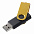 Флешка Twist Color, желтая с синим, 16 Гб с логотипом в Самаре заказать по выгодной цене в кибермаркете AvroraStore