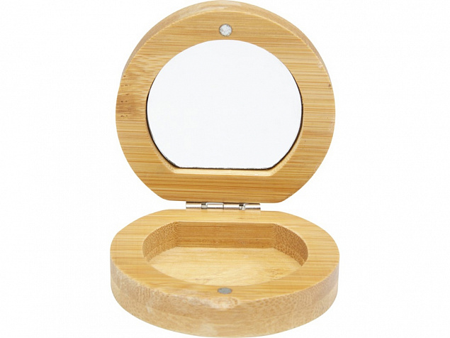 Карманное зеркало в бамбуковой раме Afrodit, natural с логотипом в Самаре заказать по выгодной цене в кибермаркете AvroraStore