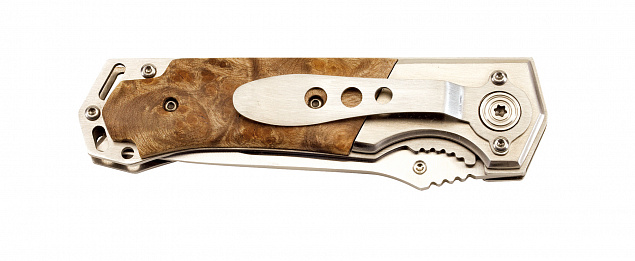 Нож складной HUNTER, коричневый, серебристый с логотипом в Самаре заказать по выгодной цене в кибермаркете AvroraStore
