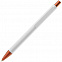 Ручка шариковая Chromatic White, белая с оранжевым с логотипом в Самаре заказать по выгодной цене в кибермаркете AvroraStore