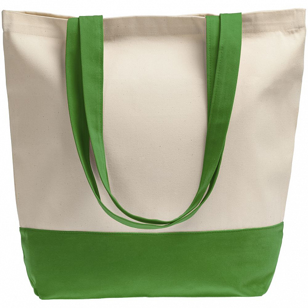Холщовая сумка Shopaholic, ярко-зеленая с логотипом в Самаре заказать по выгодной цене в кибермаркете AvroraStore