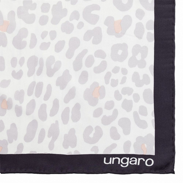 Платок Leopardo Silk, серый с логотипом в Самаре заказать по выгодной цене в кибермаркете AvroraStore