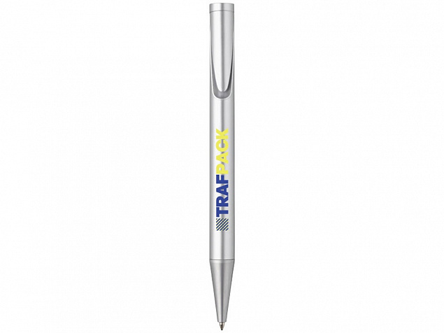 Ручка шариковая Carve, серебристый с логотипом в Самаре заказать по выгодной цене в кибермаркете AvroraStore
