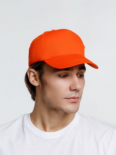 Бейсболка Promo, оранжевая с логотипом в Самаре заказать по выгодной цене в кибермаркете AvroraStore