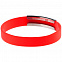 Силиконовый браслет Brisky с металлической шильдой, красный с логотипом в Самаре заказать по выгодной цене в кибермаркете AvroraStore