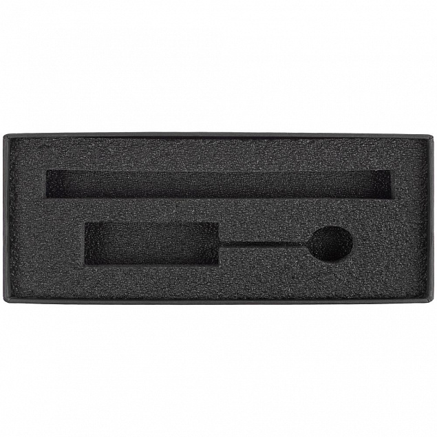 Коробка Notes с ложементом для ручки и флешки, черная с логотипом в Самаре заказать по выгодной цене в кибермаркете AvroraStore
