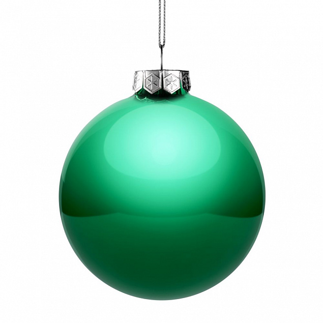 Елочный шар Finery Gloss, 10 см, глянцевый зеленый с логотипом в Самаре заказать по выгодной цене в кибермаркете AvroraStore