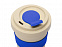 Стакан с пшеничным волокном с силиконовой манжетой и клапаном на крышке, синий с логотипом в Самаре заказать по выгодной цене в кибермаркете AvroraStore