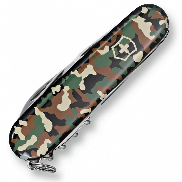 Нож перочинный Spartan 91, зеленый камуфляж с логотипом в Самаре заказать по выгодной цене в кибермаркете AvroraStore