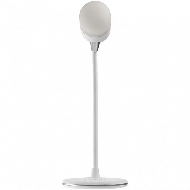 Лампа с колонкой и беспроводной зарядкой lampaTon, белая с логотипом в Самаре заказать по выгодной цене в кибермаркете AvroraStore