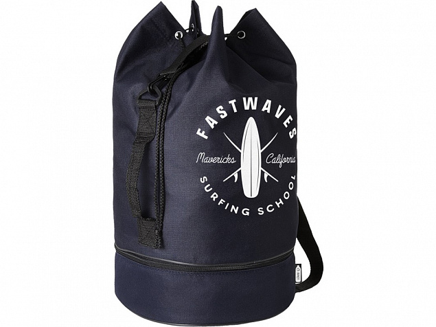 Idaho, спортивная сумка из переработанного PET-пластика, темно-синий с логотипом в Самаре заказать по выгодной цене в кибермаркете AvroraStore