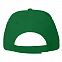 Бейсболка "Fortuna", 5 клиньев,  застежка на липучке, зеленый, 100% полиэстер, плотность 140 г/м2 с логотипом в Самаре заказать по выгодной цене в кибермаркете AvroraStore