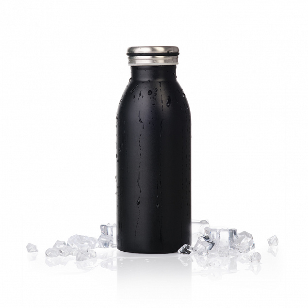 Термобутылка вакуумная герметичная Amore, черная с логотипом в Самаре заказать по выгодной цене в кибермаркете AvroraStore
