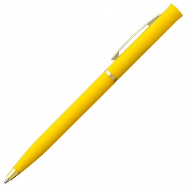 Ручка шариковая Euro Gold, желтая с логотипом в Самаре заказать по выгодной цене в кибермаркете AvroraStore
