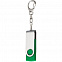 Флешка Twist, зеленая, 8 Гб с логотипом в Самаре заказать по выгодной цене в кибермаркете AvroraStore