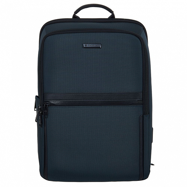 Рюкзак для ноутбука Santiago Nylon, синий с логотипом в Самаре заказать по выгодной цене в кибермаркете AvroraStore