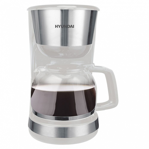Кофеварка капельная Taste Power, белая с серебристым с логотипом в Самаре заказать по выгодной цене в кибермаркете AvroraStore