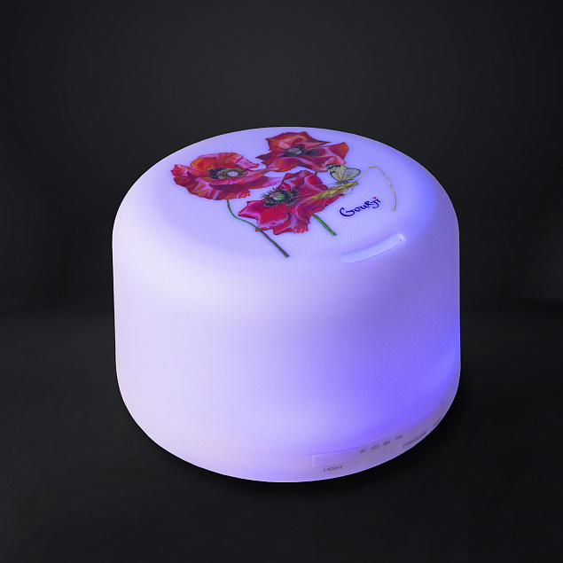 Увлажнитель-ароматизатор воздуха с подсветкой, Aero, 500 ml, белый с логотипом в Самаре заказать по выгодной цене в кибермаркете AvroraStore