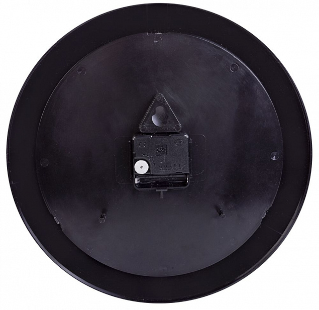 Часы настенные Vivid large, черные с логотипом в Самаре заказать по выгодной цене в кибермаркете AvroraStore