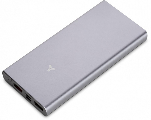 Внешний аккумулятор  Accesstyle Charcoal II (10000 mAh), серебристый с логотипом в Самаре заказать по выгодной цене в кибермаркете AvroraStore