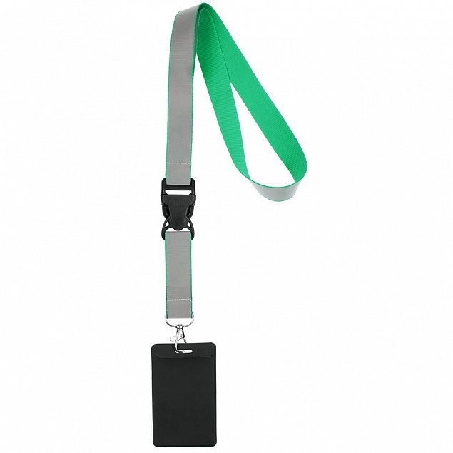 Лента светоотражающая Interlevel, зеленая с серым с логотипом в Самаре заказать по выгодной цене в кибермаркете AvroraStore